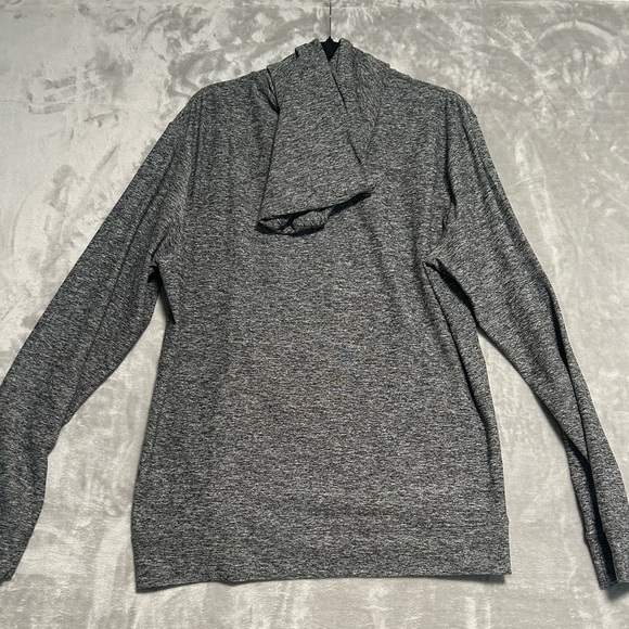 Outdoor Voices Lightweight Hoodie Women’s Large Grey Heathered Pocket Cloudknit - Picture 2 of 7